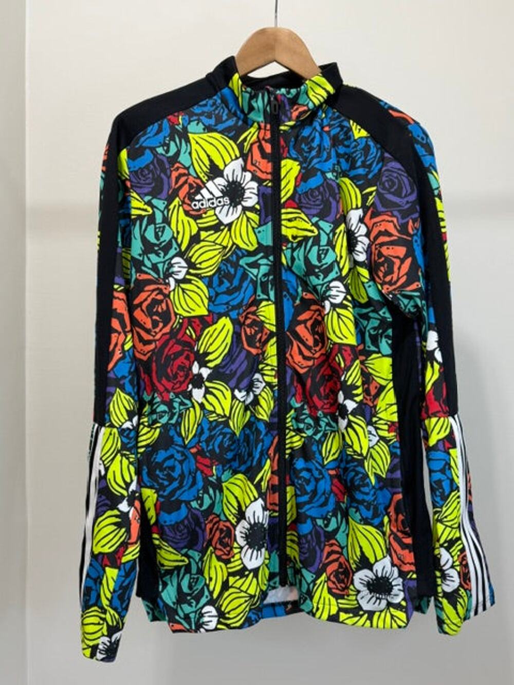 Adidas Neon Floral Track Jacket AEROREADY SzL